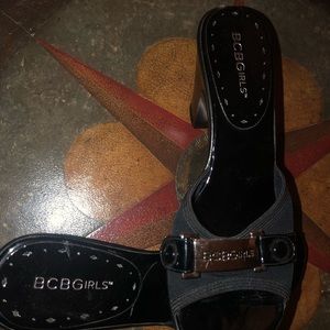 BCBG women’s heel sandals never worn.